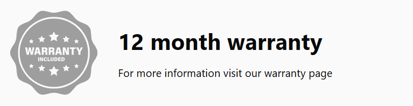12 Month Warranty Image